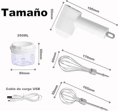 Batidor y Picador Eléctrico 2 en 1 + E-book GRATIS