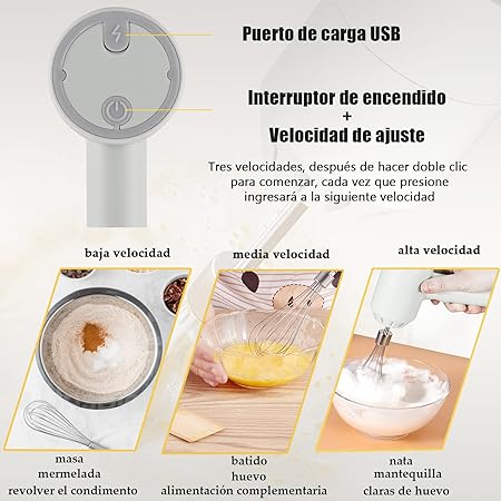 Batidor y Picador Eléctrico 2 en 1 + E-book GRATIS