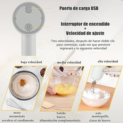 Batidor y Picador Eléctrico 2 en 1 + E-book GRATIS