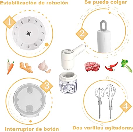 Batidor y Picador Eléctrico 2 en 1 + E-book GRATIS